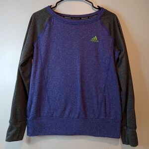Adidas ClimaCool Pullover Sweatshirt W/Thumb Holes Women's Sz Med EUC NICE!!